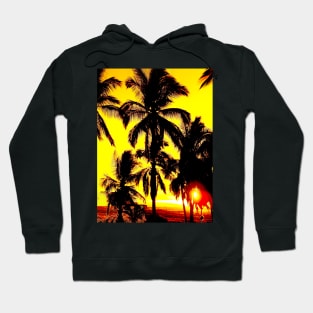 Golden Palm Tree Sunset Hoodie